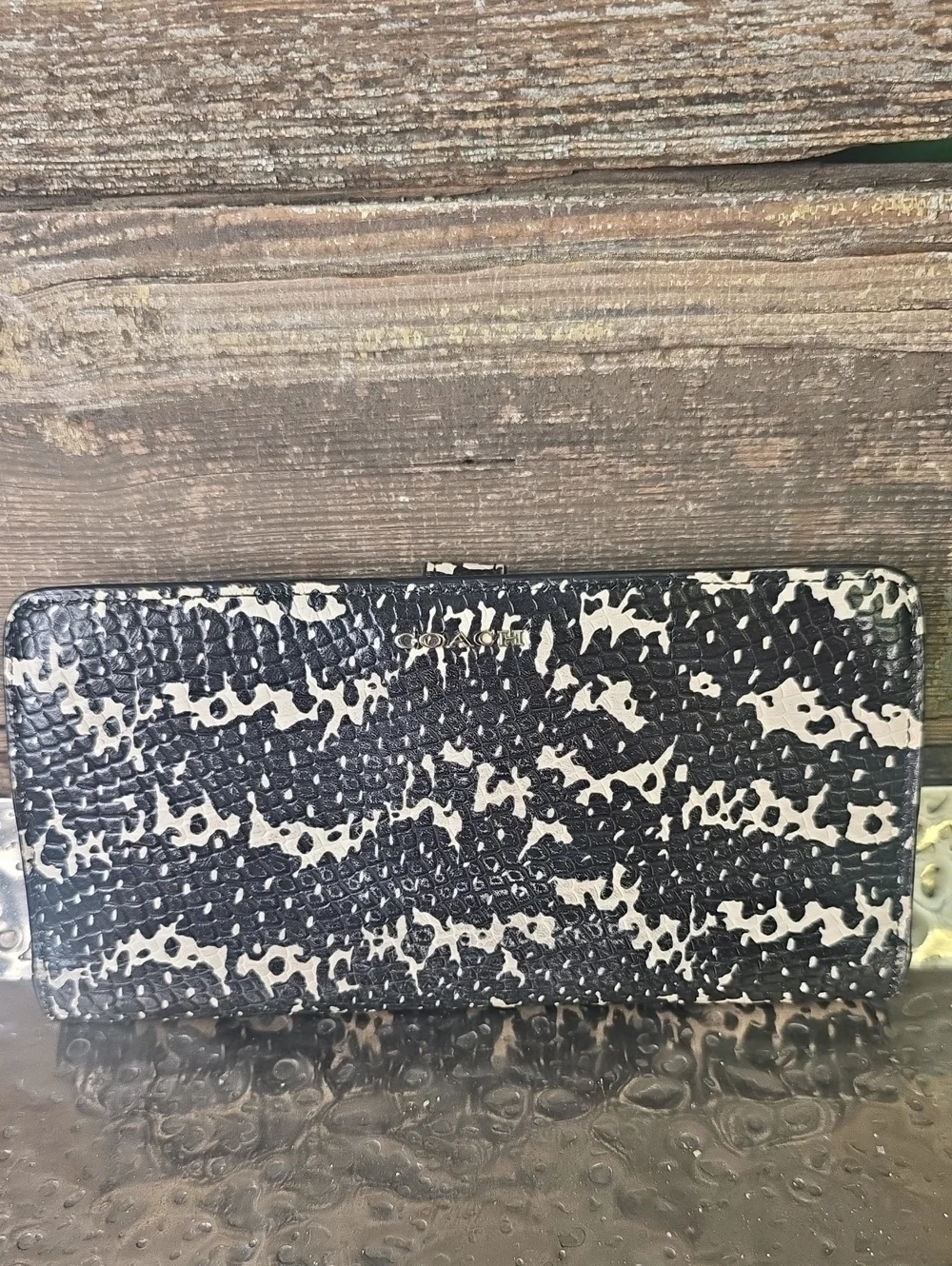 Coach Ltd Ed Exotic Python Leather Wallet
